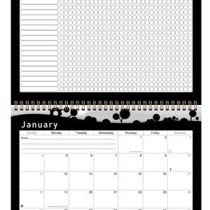 2027 Monthly Desktop/Wall Calendar/Planner - Habit Tracker - (Edition #015)